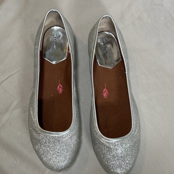 Ros Hommerson Odelle Silver Glitter Ballet Flats Flexble Womans Size 11.5 W/Box - Picture 2 of 16
